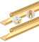 ZYFH8992 2 Stück Schrankgriffe selbstklebend Lochfreier Griff Glas-Schiebetür Aluminium Garderobe Griffe Trapezförmig abgeschrägtes Design SchubladenKnöpfe Türgriff für Kleiderschrank (120mm,Gold)