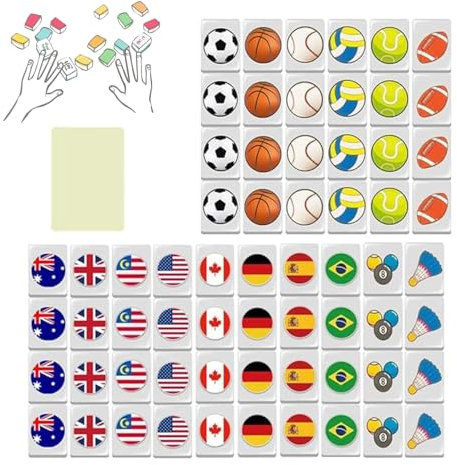 Generisch SpielblöCke, Mahjong-Spielset, Flagge Gemusterte Mahjong Fliesen, Familie Sammeln Spiele, Mahjong Spiele Mit 65 Fliesen Flagge Muster
