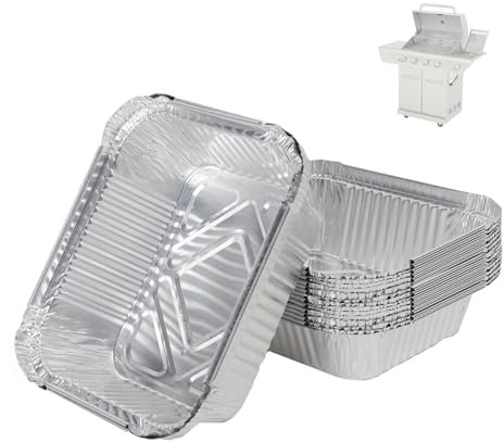 BQMAX Grease Drip Pan Liners Replacement for Nexgrill 720-0830X 720-0830H 720-0925P 720-0896 720-0888S, 20 Pack Aluminum Grill Drip Pans for Nexgrill Grease Tray Replacement 720-0830X