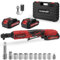 SundpeyPRO Elektrischer Ratschenschlüssel Set 3/8 100N.m, 21V Akku Ratsche mit 2 * 2.0Ah Akku, Kabelloser Ratschenschlüssel Set inkl. 8 Stecknüsse, Adapter & Verlängerungsstange