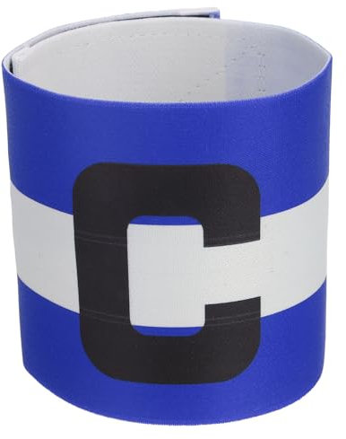 PATIKIL Fußball Kapitänsbinde, Kapitänsarmbänder für Fußball Elastische Kapitänsbinde Sport Kapitänsarmbänder für Jugendliche Erwachsene Fußballteamtraining Blau/Weiß