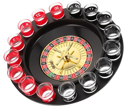 BESPORTBLE 1satz Roulette-trinkspiel-Set Mit Shotgläsern Interaktive Partyunterhaltung Für Erwachsene Für Spieleabende Und Feiern