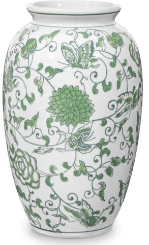 Keramik Vase Weiß und Blau für Blumendekoration Blumenvasen Deko Vase für Pampasgras Blumen, Tischdeko, Trockenblumen Deko Vasen für Wohnzimmer, Bürodeko, Modernes Dekoratives Vasen