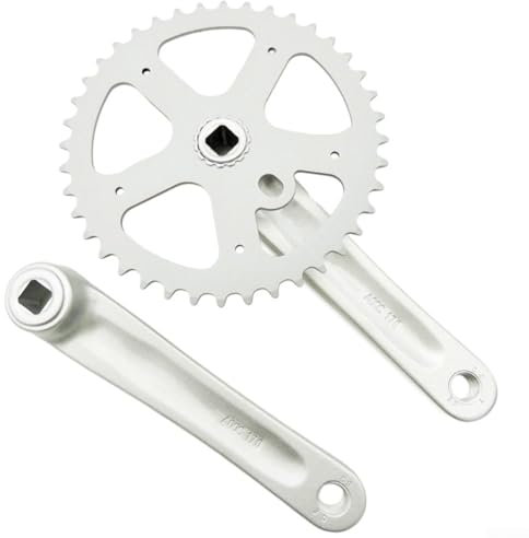 Juego de bielas para bicicleta de montaña de 170 mm, juego de ruedas de bicicleta de una sola velocidad, platos de acero 36T 40T 42T para bicicleta de carretera MTB de engranaje fijo (40T)