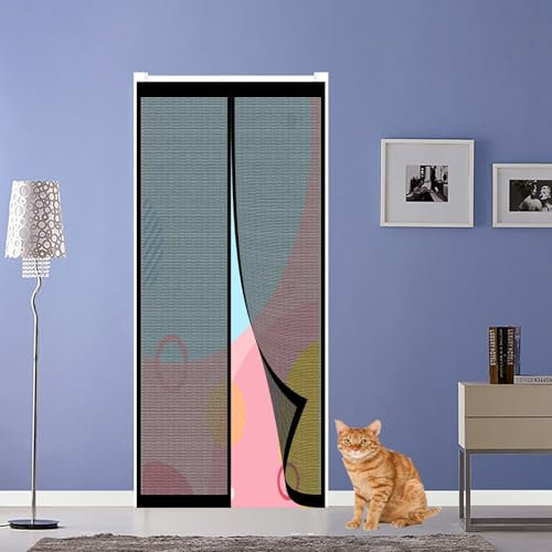 Zanzariera Porta Finestra 72x210cm(LarghezzaxAlto) Traspirante Aria Fresca Anti Zanzare Zanzariera Magnetica per Finestra Facile da Installare per Soggiorno Camera da Letto, Nero