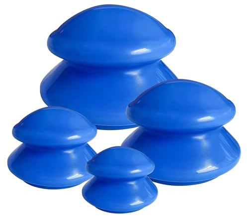 4 Stück Schröpfgläser Silikon: Schröpfen Silikon Set, Schröpfgerät Anti Cellulite Cup, Massage Schröpfen Tassen, Schröpfgläser Set Anti Aging Linder Schmerzen und Gelenke für Ganzen Körper