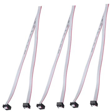 Unifizz 3 cables planos IDC de 6 pines, paso de 2,54 mm, 50 cm de longitud, conector FC a FC, cable de puente tipo A para placa base de PC, impresora 3D, pantalla LED