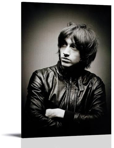 KNKncnv Alex Turner Blackwhite Poster Decorative Painting Canvas Wall Art Living Room Poster Bedroom Painting Wall Art Picture Print Modern Family Room Decor 24 x 36 Inches (60 x 90 cm)