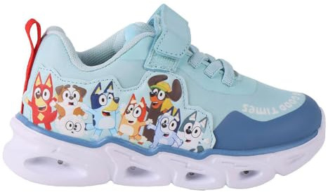 Bluey Sportschuhe für Kinder, leichte Eva-Sohle mit Lichtern – Sportschuhe mit Lichtern für Kinder für Schule und Freizeit, blau, 25 EU