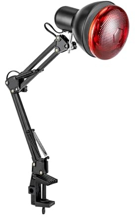DCSYOG Infrarotlampe 150W | Rotlichtlampe | Mit E27 Fassung | 360° verstellbarer Lampenkopf | Tiefenwärme bei Muskel- & Gelenkschmerzen | Klappbarer Ständer | 1,8m Kabel | Für Zuhause & Therapie