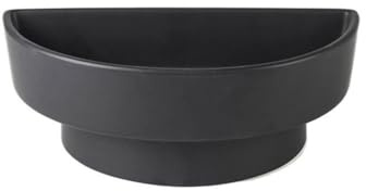 jianguohairsss Sottovaso for Piante in Ceramica, sottovasi semicircolari for Piante da Interno, Vassoio for la Composizione Floreale dei Bonsai Flower Pot Drip Trays(Black)