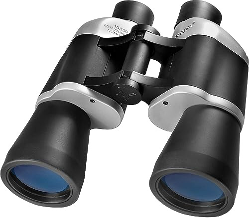 Barska 10x50mm Focus Free Binoculars – Fixed Focus, Fully Coated Optics, 10x Magnification, 50mm Lens, Rubber Armor, for Sports, Wildlife, Bird Watching & Outdoor Viewing