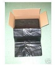 Abbey Black Refuse Sacks/Bin Bags/Bin Liners 56 Gauge (200 Pack)