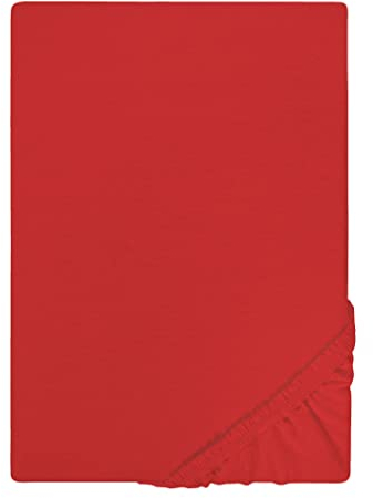 biberna Jersey-Spannbetttuch 0077155 rot 1x 140x200 cm - 160x200 cm