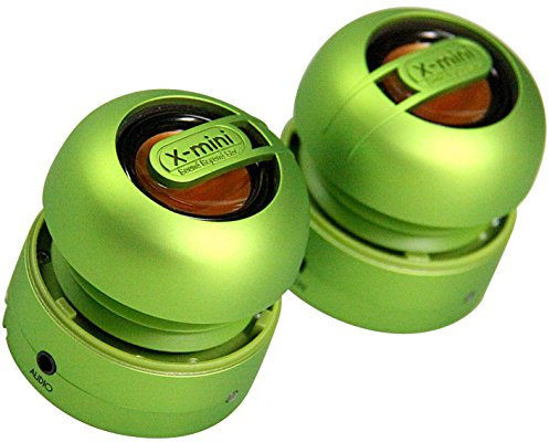 XMI X-Mini Max Duo Portable Mini Speakers with 3.5mm Jack Compatible with iPhone/iPad/iPod/Smartphones/Tablets/MP3 Player/Laptop - Green