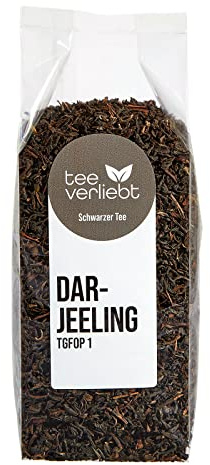 teeverliebt - Darjeeling Second Flush 200g I loser Darjeeling-Tee TGFOP1 aus Indien I vollmundige Sommer-Pflückung - Orange Pekoe Schwarzer Tee lose 200 g
