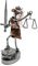 STEEMO Schraubenmännchen Göttin Justitia Schrauben-Lady Geschenk Metall-Kunst Deko 11x10x20 cm