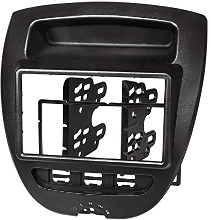 tomzz Audio 2408-020 Doppel DIN Radioblende kompatibel mit Citroen C1 Peugeot 107 Toyota Aygo schwarz