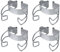 Dr. Oetker Universalbügel, Stahl, Silber, 6,5 x 4,5 x 4 cm, 4-Einheiten
