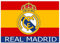 Bandera del Real Madrid Nº 6 sobre fondo bandera de España - Producto Licenciado - Medidas 150 x 100 cm. - Poliester 100%