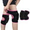 ONTYZZ Kinder Knieschützer Jungen Mädchen Einstellbar Weich Knieschoner mit Verdickten SBR Pad Guard Kniepolster für Downhill Radfahren Tanzen Volleyball Krabbeln Sport Kniebandagen Schwarz-rose/M