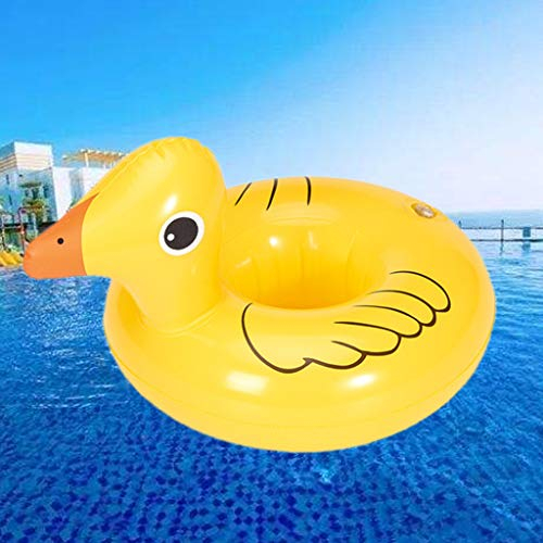 hfior Soporte para bebidas, piscina, pato flotante hinchable, accesorios de piscina inflables, diversión, para fiesta de piscina, servible