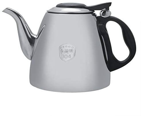Théière, 1,2 L Theiere induction, Cafetière Kettle Acier inoxydable, Théière pour cuisinière, Bouilloire sur plaque de cuisson, Bouilloire poignée résistante à la chaleur, Pour Thé et Café(1.2L)