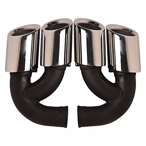 2* Bapmic Auspuffendrohr Endrohre Auspuffblenden Blende Für PORSCHE 10-14 2011, 2012 2013 2014 Cayenne V8 4.8L V6 3.0T Benzin 958 Round