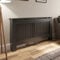 DuraTherm® Radiator Cover Anthracite Grey Painted Modern Vertical Slat Shelves MDF Cabinet Shelf for Radiators, Living Rooms, Bedrooms, Large (H: 152cm / W: 81.5cm / D: 19cm)