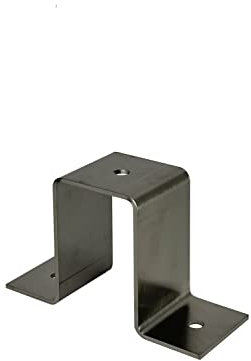 Vabenco Collier de serrage rectangulaire haut en acier inoxydable dans les tailles 15 x 30 à 40 x 80 mm (40 x 60 mm) en argent