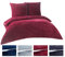 BaSaTex Winter Plüsch Bettwäsche Set | 135x200 cm Deckenbezug + 80x80 cm Kissenbezug | Cashmere-Touch Coral Fleece,Rip-Cord“ | Reißverschluss | Bordeaux