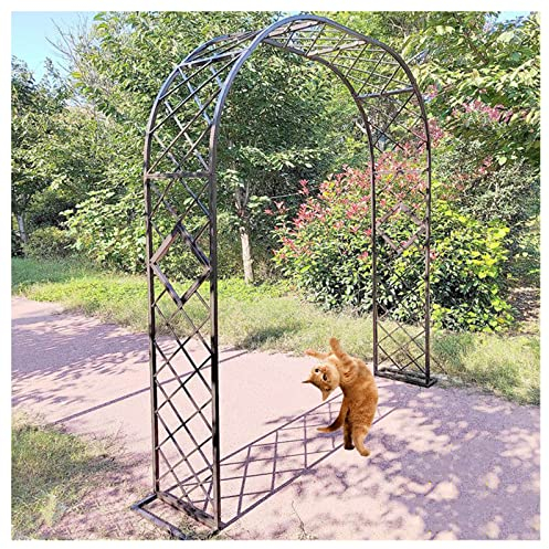 Rosenbogen rost HBT 230 x 140 x 40 cm Torbogen aus Metall als Rankhilfe Rankbogen stabiles Rankgitter, Gartenbogen Wetterbeständig Rosengestell (Farbe : Bronze, Größe : 140x230cm)