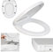 Quick Release Toilet Seat - with Soft Close Mechanism & Removable Hinges for Easy Cleaning - Universal Bathroom Bowl Seating, White