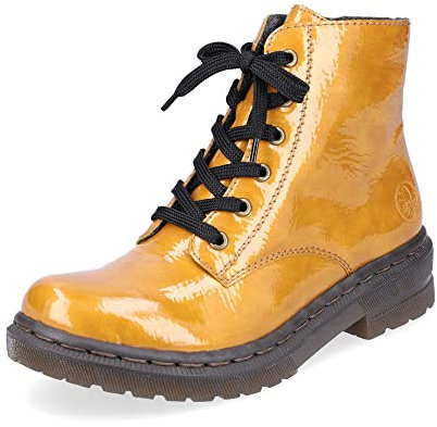 Rieker Damen Schnürstiefel 78240, Frauen Stiefel,schnürboots,halbstiefel,schnürung,Winterstiefel,Winterschuhe,gelb (68),40 EU / 6.5 UK