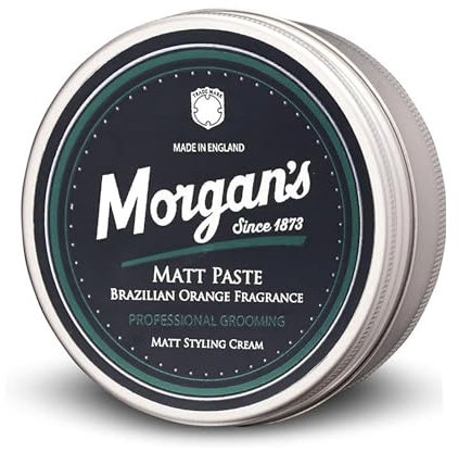 Morgan's Pomade Matt-Paste, Haar-Styling-Paste für Männer, Mattes Finish und mittlerer Halt für alle Haartypen, Brasilianischer Orangen-Duft 75ml