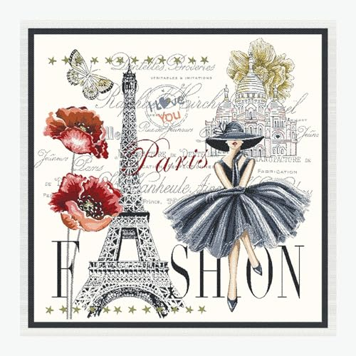Stoff am Stück Stoff Kissen Panel Polyester Baumwolle Gobelin weiß Paris Audrey Hepburn 50 x 50 cm