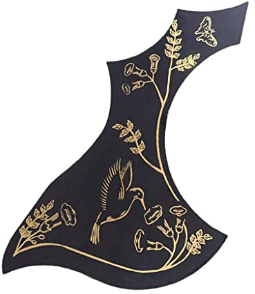Linkshändiger Pickguard für Akustikgitarre Pickguard Anti Scratch Platte, Schwarz