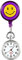 Silverora Schwesternuhr Schwesternuhren mit Clip Krankenschwester Uhren Kartoon Smile Gesicht Nurse Watch Uhr zum anstecken Pflege Uhr Arzt Uhr