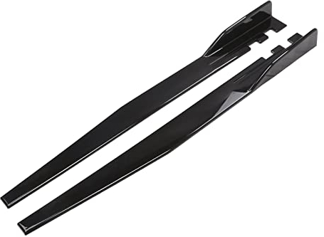 dsfik Für VW Für Golf MK5 6 7 Für Jetta Für P&assat 117,5 cm Universal Seitenschweller Spoiler PP Karosserie Verlängerung Rocker Splitter Diffusor (Farbe : Black)