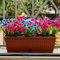 REPLOOD Elegante Fioriera Vaso Gaia Rettangolare 50x20 cm 9 Lt con Sottovaso ideale per Interno ed Esterno (Terracotta)
