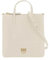 Pinko Damen Mini Einkaufstasche Kalbsleder Tasche, Z14q_weiß Seide antik Gold