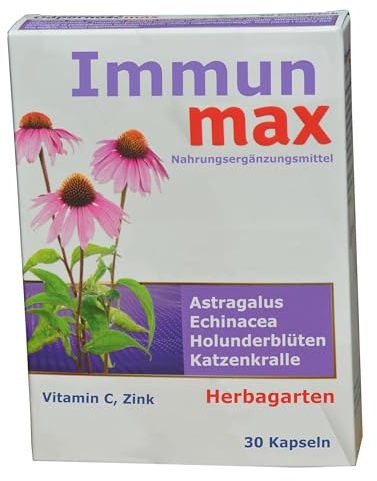 Erkältung, 30 Kapseln, effektive Rezeptur, Astragalus, Echinacea, Katzenkralle, Vit.C, Zink, Holunderblüten, erwachsene, Halsschmerzen, auch Immunsystem Abwehrkräfte stärken, medikamente