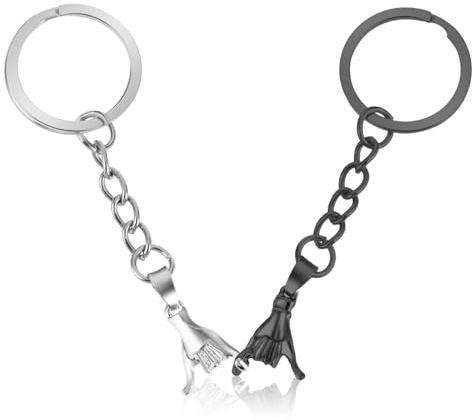 Ouligay 2 Stück Partner Schlüsselanhänger Paare Pärchen Paar Geschenke Geschenke Partnerin Beste Freundin Geburtstag Jahrestag Geschenk für Sie Ihn Frauen Liebesgeschenke Freund Geburtstagsgeschenk