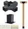Grehitk Pergola Kit - 5-Way Right Angle Corner Bracket Woodworks DIY Post Base Kit for Gazebos, Patio, Log Cabin Outdoor Hardware - Wooden Beams for 4x4 Lumber