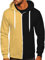 UHouse Hoodie Herren Reißverschluss Kapuzenpullover Oversize Zip Hoody Männer Mode Pullover mit Kapuze Kapuzenjacke mit Taschen Sport Kapuzenshirt Freizeit Sweatshirt Angebote Schwarz XXL