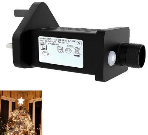 24V Transformer Plug, LED Transformer Power Supply Adapter with 8 Modes, IP20 for Fairy Lights Power Supply, Christmas Lights, Net Lights, Icicle Lights