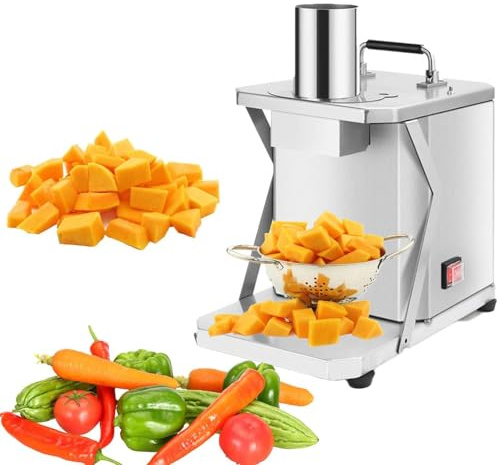 LSBHPPD Cubettatrice Elettrica per Frutta E Verdura, Tagliaverdure, Taglia Verdure cubetti Elettrico, 200W Professionale Veggie Robot da Cucina con Stampi per Cubetti da 6/8/10/12/15 mm,220V
