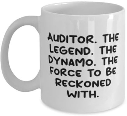 HSIRYAOHD Überraschungsprüfer-Geschenke, Auditor, The Legend, The Dynamo, The Force to Be, Love, 325 ml, Tasse für Männer und Frauen, Tasse von Kollegen