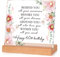 Niyewsor 60th Birthday Gifts for Women | Happy 60th Acrylic Plaque, Unique Decoration, Special Present for Mum, Wife, Sister, or Friend