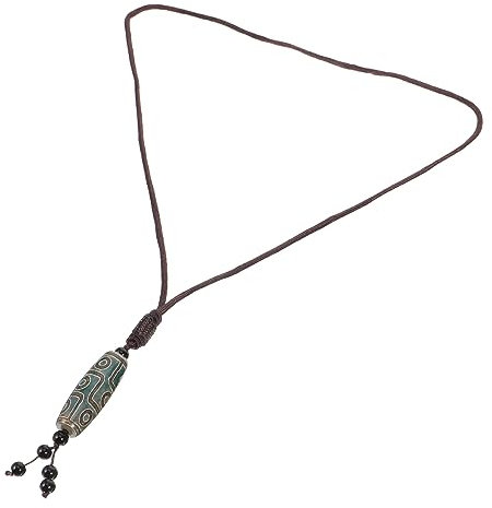 Holibanna Neun Augen Dzi Perlenanhänger Reize Dekorationen Kostüm Frauen Halskette Perlenkette Schmuck Armbänder Rotes Armband Dzi-perlenanhänger Tibetischer Anhänger Achat